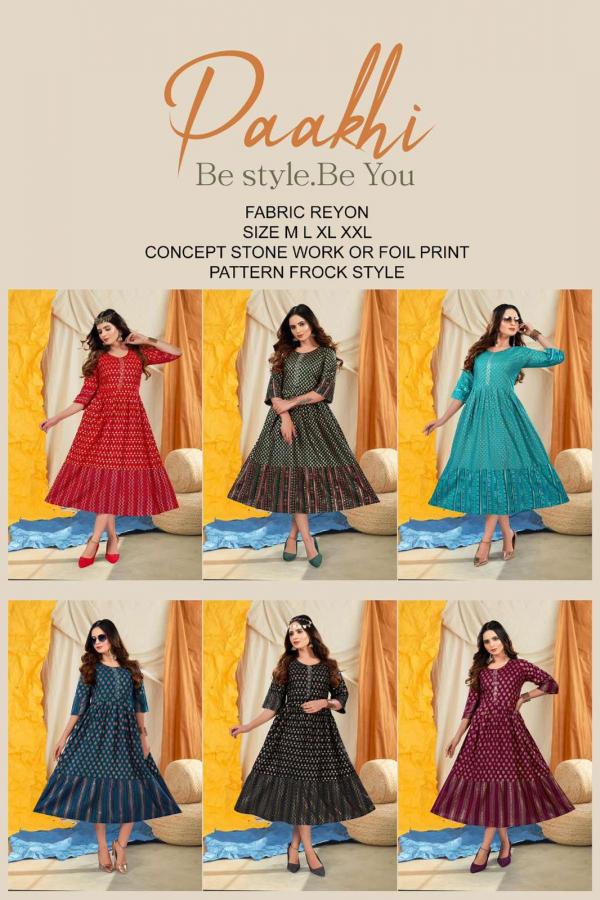 Trendy Paakhi Heavy Rayon designer Anarkali Kurti Collection